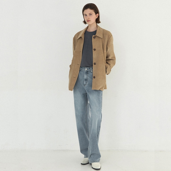 (PT-5581)SKY LOOSE FIT DENIM PANTS