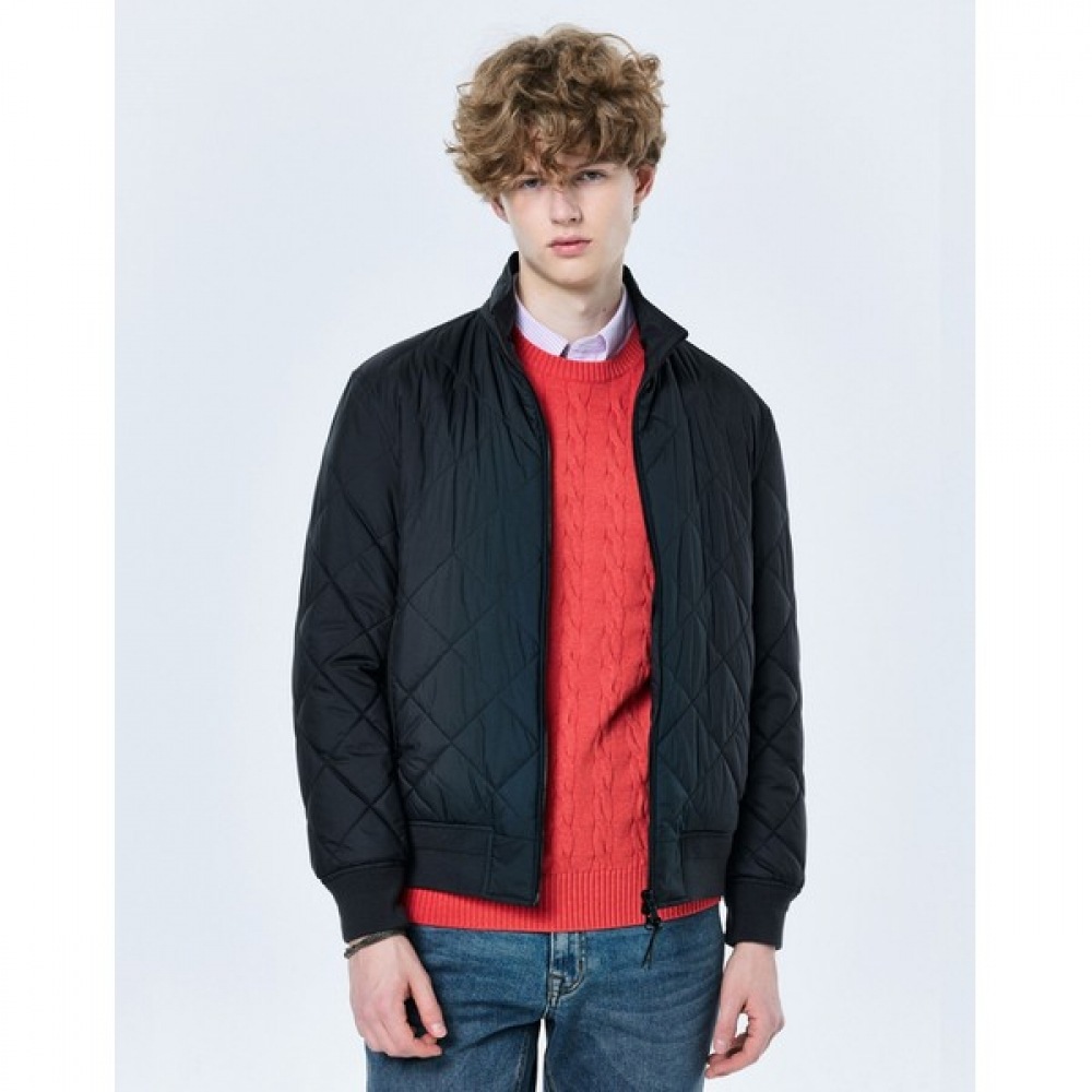 [ヘッジス] 25SS ブラックダイアモンドキルトブルゾン HZJU5A101BK