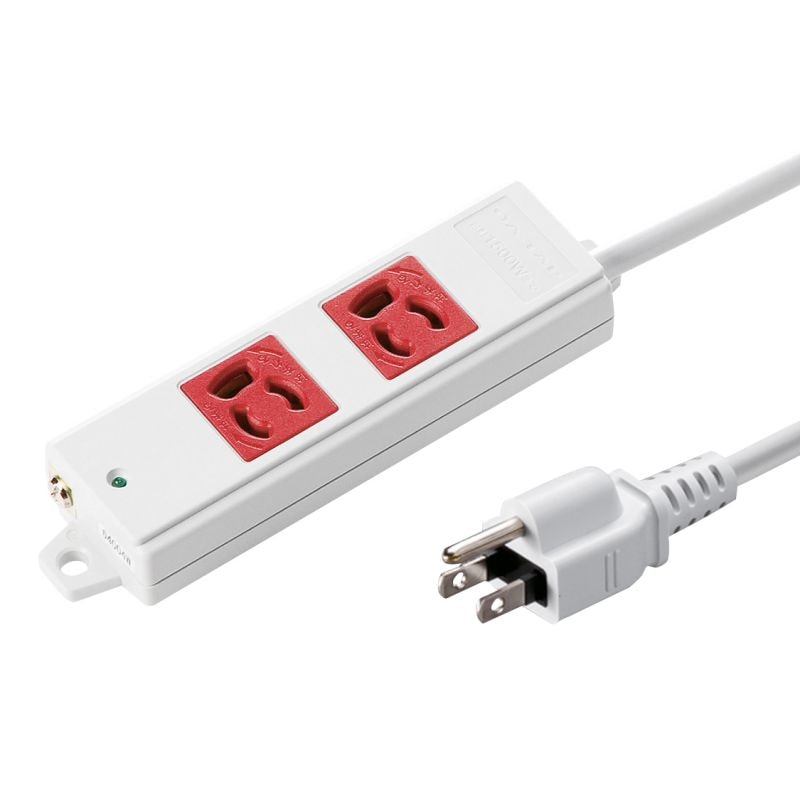 （まとめ買い）工事物件タップ 3P 2個口 3m レッド TAP-K2-3R [x3]