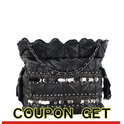 バケツバッグ レディース ハンドバッグ 本革 トートバッグ リベット フリンジ レザー 通勤 やぎ革 4,828円