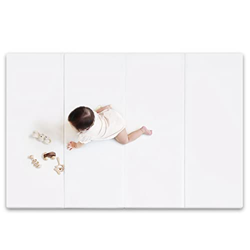 (ケラッタ) プレイマット 折りたたみ 赤ちゃん 1級防音 防水 厚手 床暖房対応 (160120cm, ホワイト)