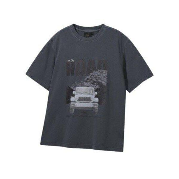 R2TSU220 ダークグレー 男女共用 RODE ガーメントダイイング 半袖Tシャツ_SC