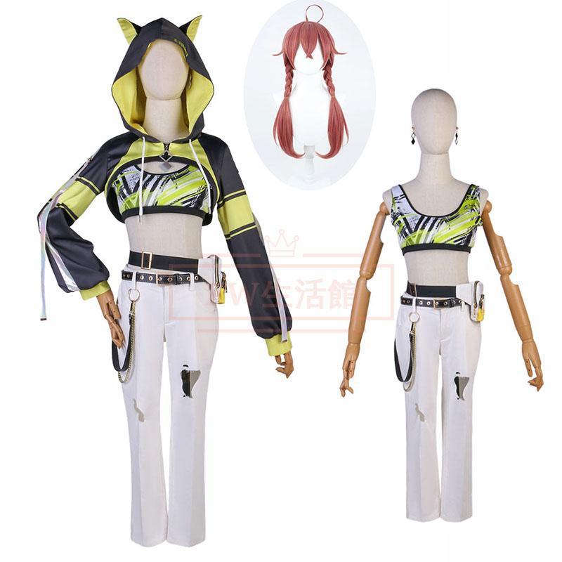 2025新作先行バーチャルYouTuber VTuber 獅子堂あかり コスプレ衣装 ウィッグ コスチューム 演出服 アニメ ゲーム ハロウィン cosplay 変装