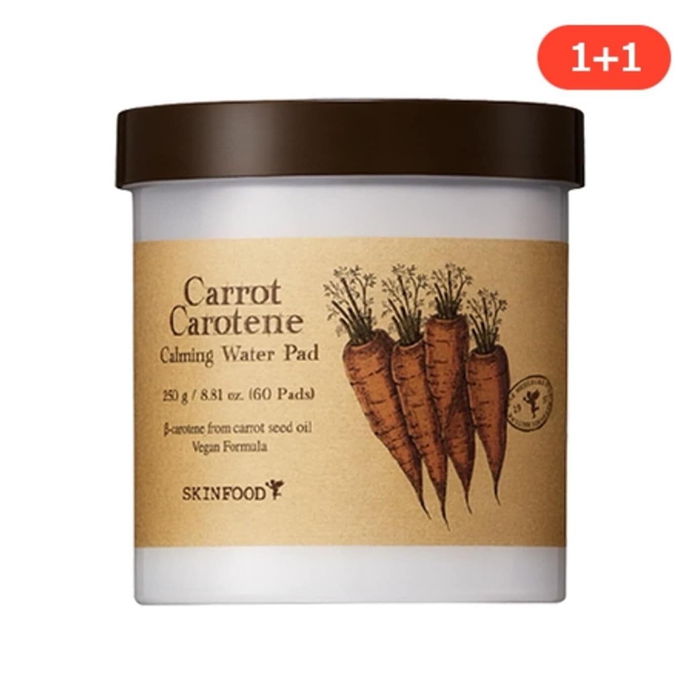 [1+1] スキンフード キャロットカロテンカーミングウォーターパッド 60ea1
