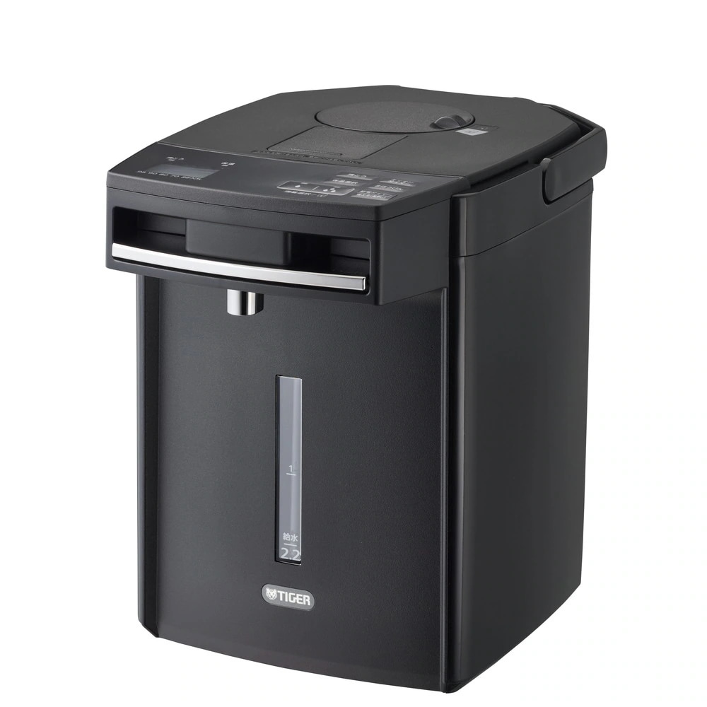 タイガー魔法瓶 蒸気レスVE電気まほうびん 2.2L アーバンブラック PIM-H220KE ポット 電気ポット 省エネ コードレス 蒸気なし おしゃれ