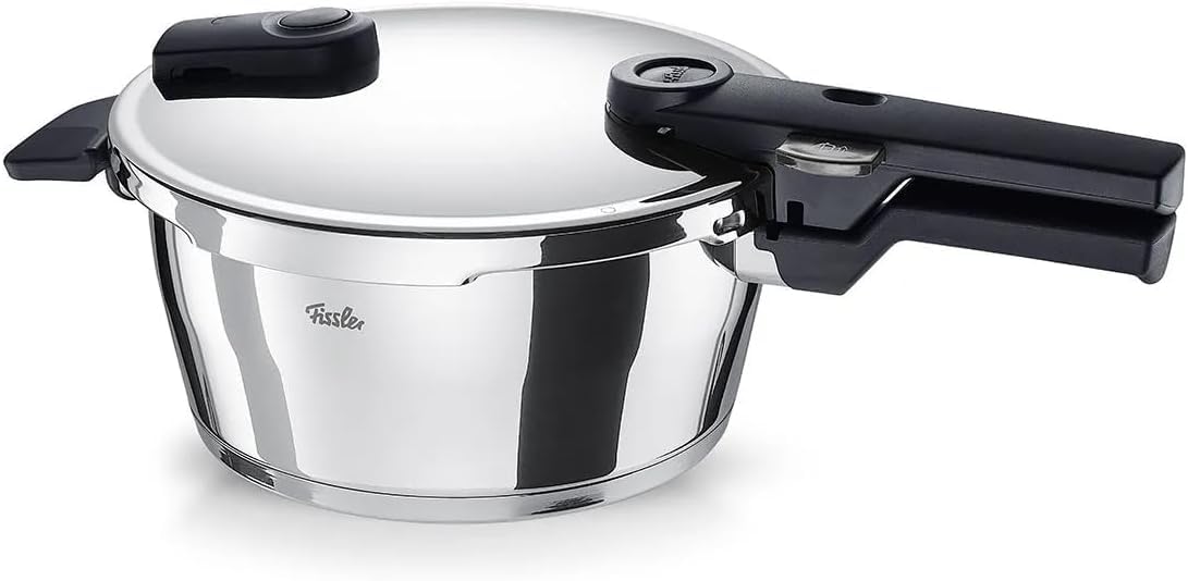 フィスラー (Fissler) 圧力鍋 ビタクイック 3.5L ガス IH 対応 2～3人向 pressure cooker 2段階圧力設定 ドイツ製 ステンレス製 600-410-03-000