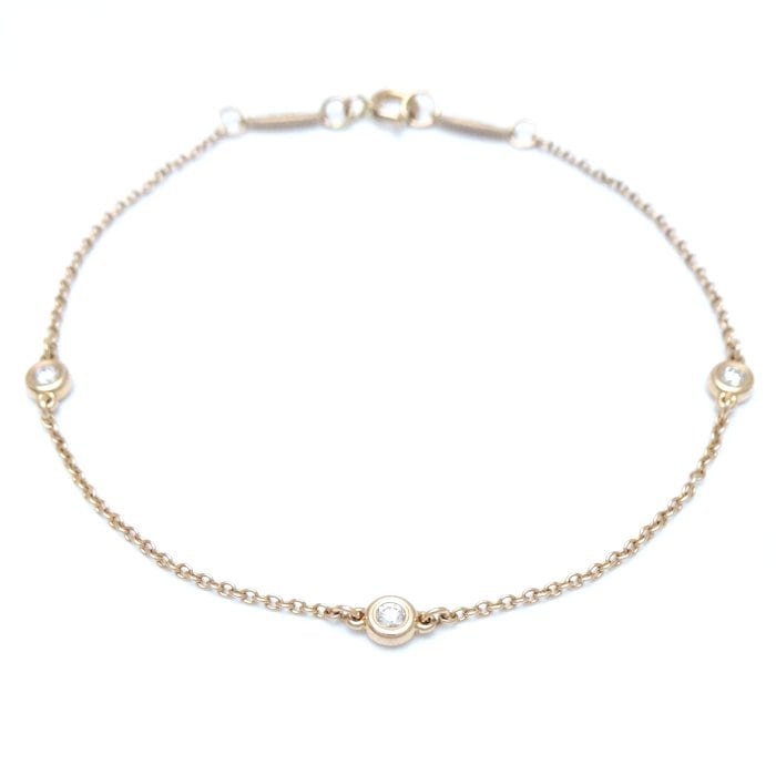 バイザヤード ブレスレット 3Pダイヤモンド エルサペレッティ 750PG K18RG ローズゴールド/292260【中古】 65,615円