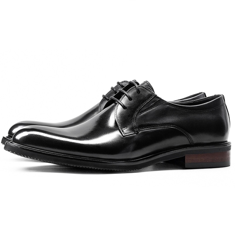 【サイズ交換無料】メンズビジネスシューズ プレーントゥ 幅広 外羽根式 オフィスシューズ フォーマル カジュアル イタリア製天然牛革 ゴム底 通気性 男性 通勤就活 履きやすい 革靴 紳士靴 本革 ド