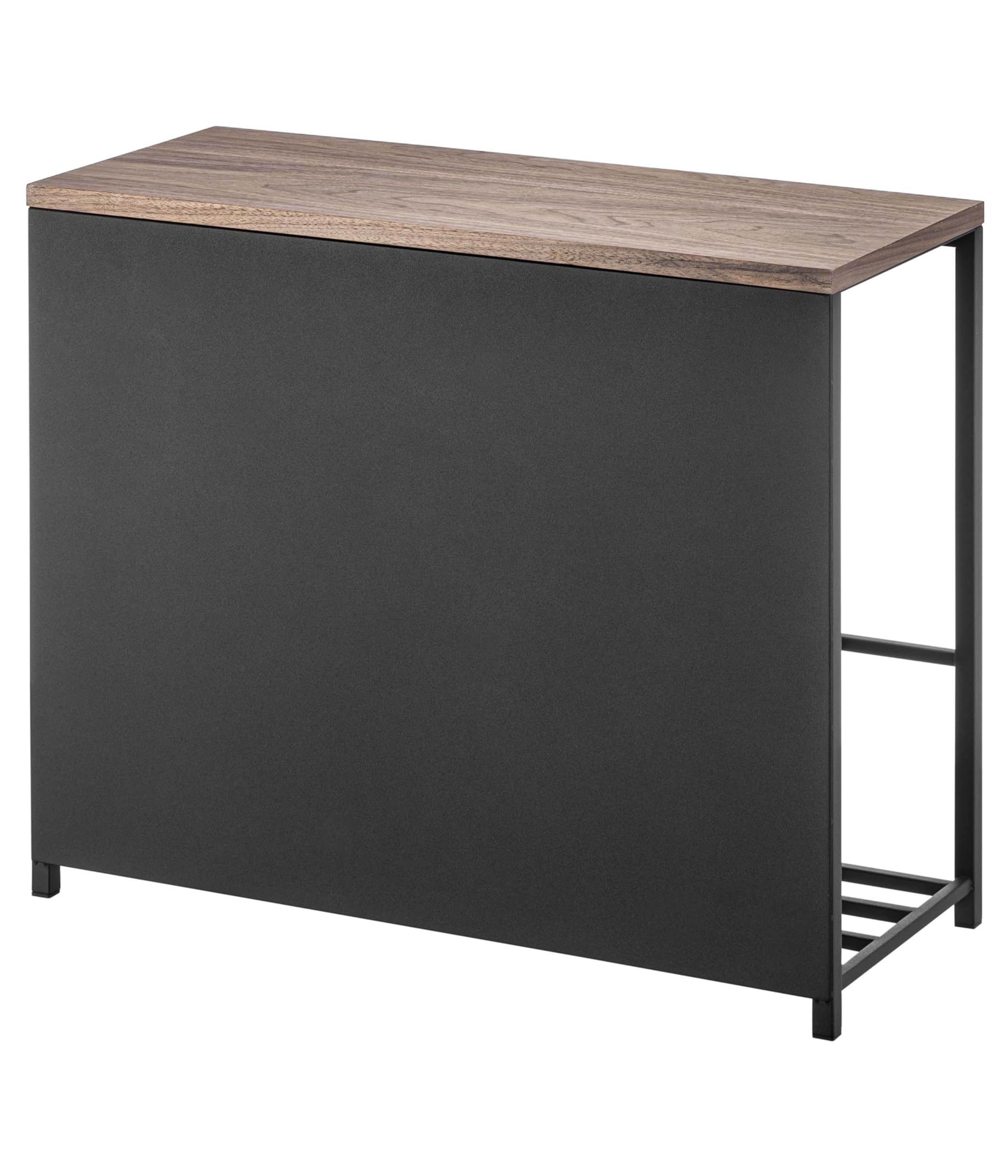 収納付き 玄関ベンチ ブラック 約W60XD25XH45cm タワー tower 玄関 ラック 収納 5671