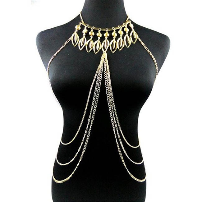 ラパティボディチェーン 首 腰 アクセサリー 鎖 クサリ ネックレス ウエスト 金色 ゴールド 女性 プレゼント 大人 ギフト レディース ダンス 衣装 小道具 ドレス パーティー mtr457