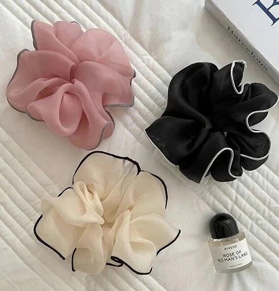 メガ割 ビッグシュシュ k24043 10個セットで割引 シースルー 韓国 2点セット 新作513