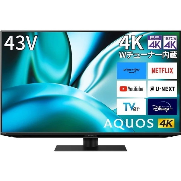 液晶テレビ 43型 地上BS110度CSデジタル 4Kチューナー内蔵 43インチ 43V型 4T-C43FN2