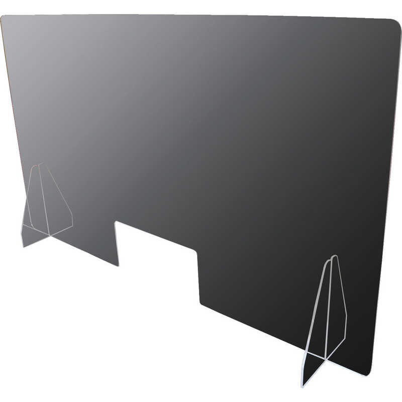 カーボーイ　カｰボｰイ飛沫防止アクリルパｰティション120X70cm開口部あり 　FM80