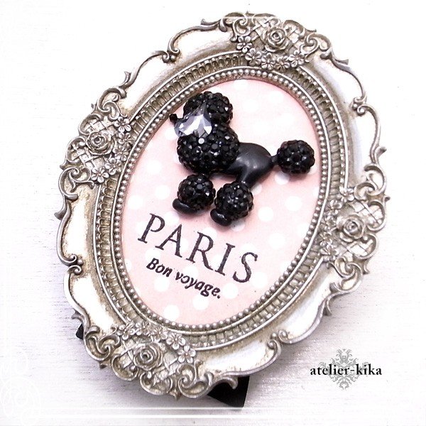 プードルのジュエリーフレーム ブローチ きらきら デコレーション ジュエルデコ atelier-kika [ アトリエキカ ] 12,936円