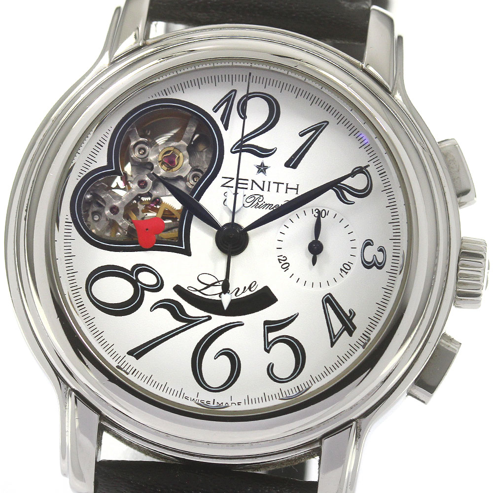 ゼニス ZENITH 03.1230.4021 エルプリメロ クロノマスター オープンハート 自動巻き ボーイズ 箱付き_867754【中古】