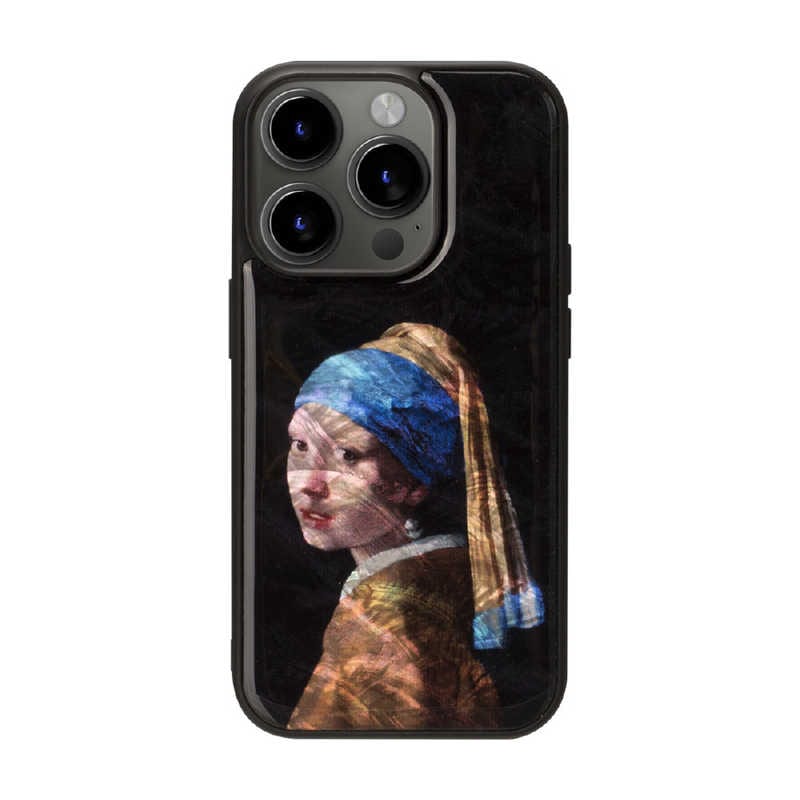 ROA　iPhone 15 Plus(6.7インチ) 天然貝ケース ikins 真珠の耳飾りの少女　I25497i15PM