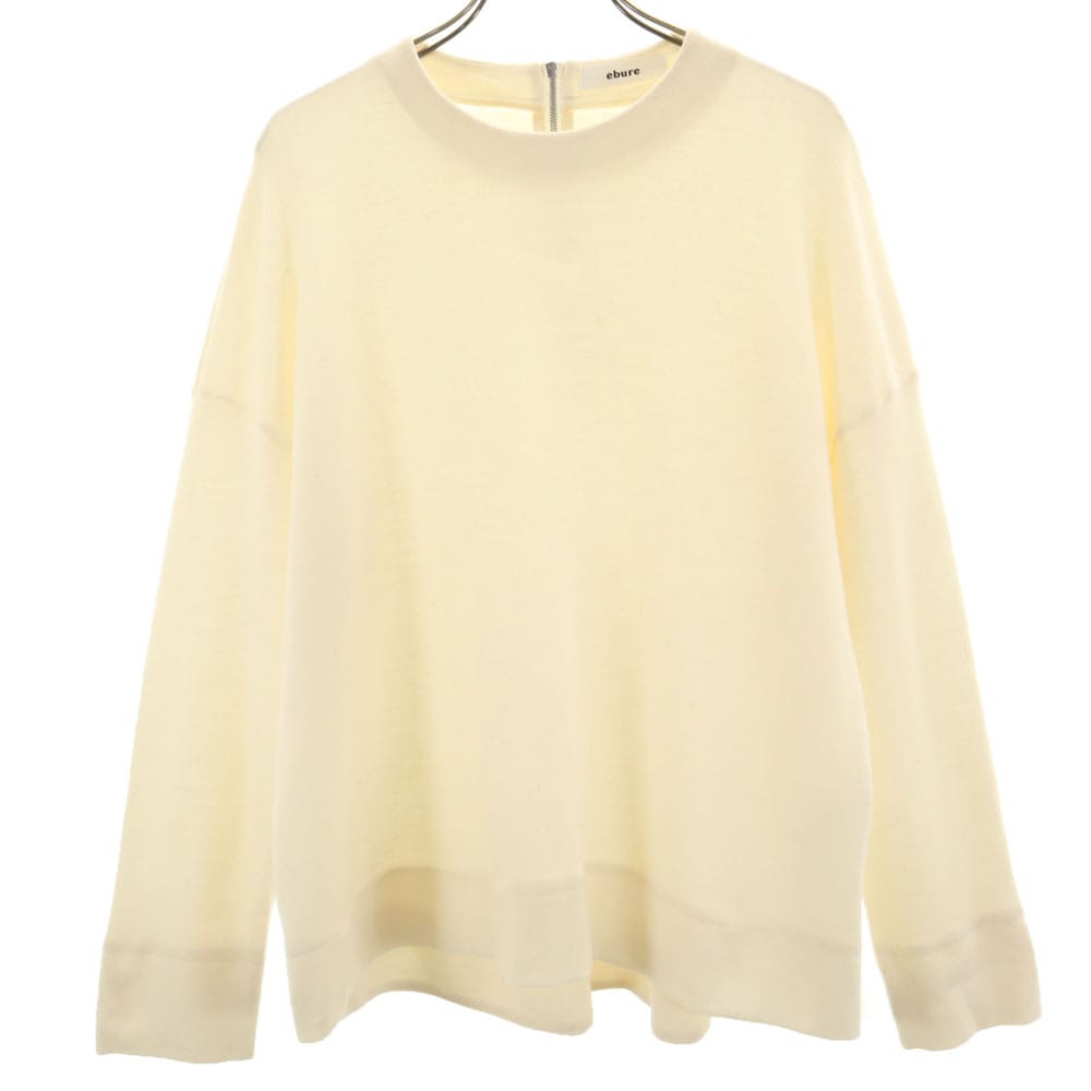 エブール 日本製 ウール 長袖 ニット 38 アイボリー ebure トップス レディース 古着 6,325円