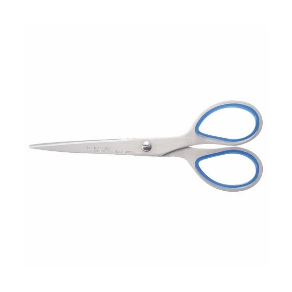 (まとめ) ライオン事務器 ステンレスはさみ刃渡り73mm ブルー PH-155K 1本 (×10セット)