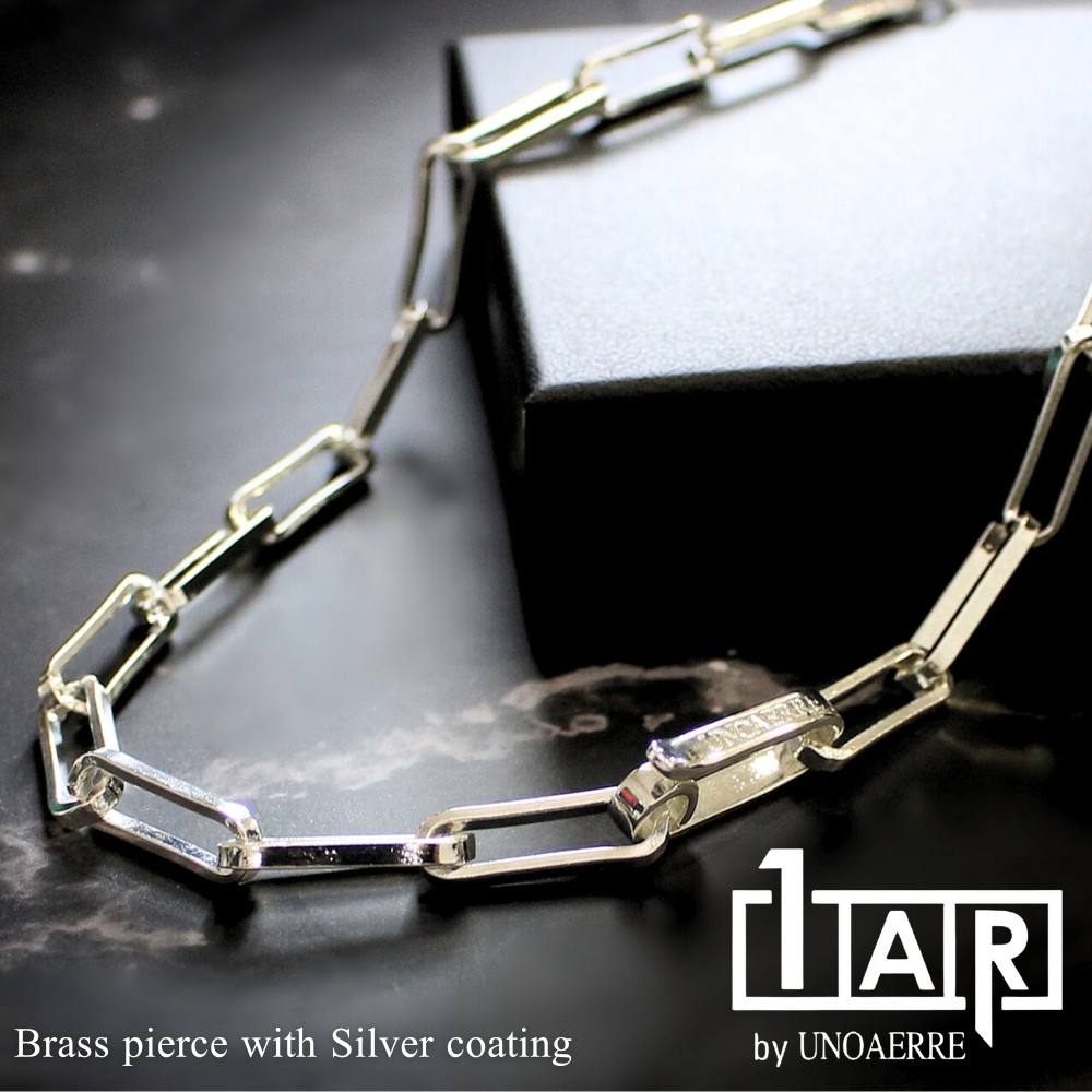 正規品 ショッパー付き 1AR ウノアエレ 真鍮 ネックレス チェーンネックレス ホワイト シルバー イタリア製 レディース プレゼント 贈り物 女性 親友 彼女 母 妻 誕生日 プレゼント 婚約 結