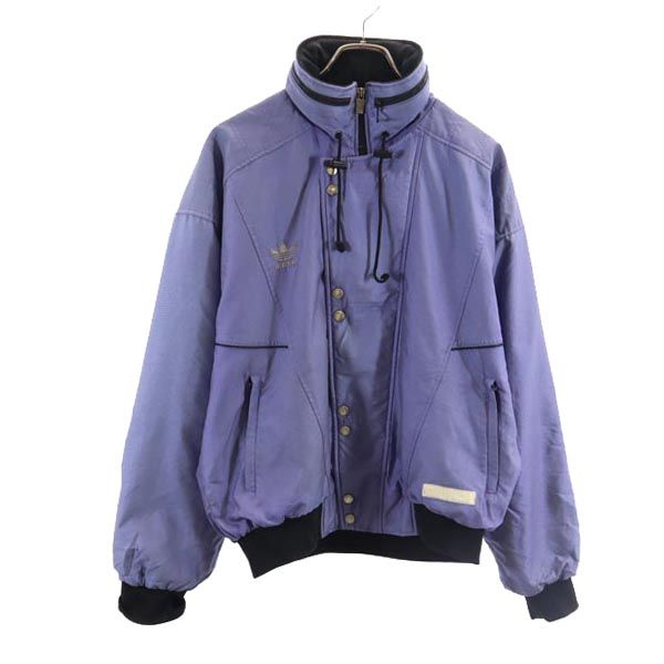 80s トレフォイルロゴ デサント製 ヴィンテージ ナイロンジャケット O(98-6) ブルー系 ロゴ メンズ