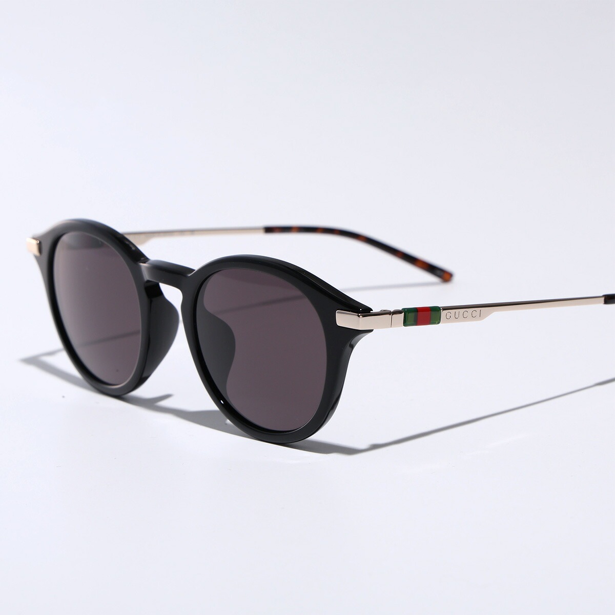 GUCCI グッチ サングラス GG1890SA レディース ボストン型 フルリム セルフレーム ロゴ アイウェア 001/BLACK-GOLD-GREY