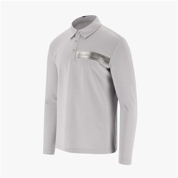 男性秋胸プリントポロシャツ6K55251_YS