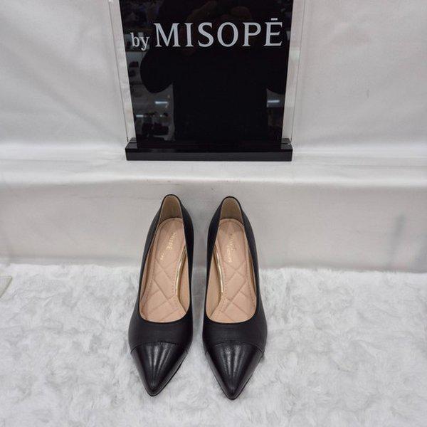 By 女性 ツートン クラシック パンプス 112HT431FY008 BLACK 4 JJ