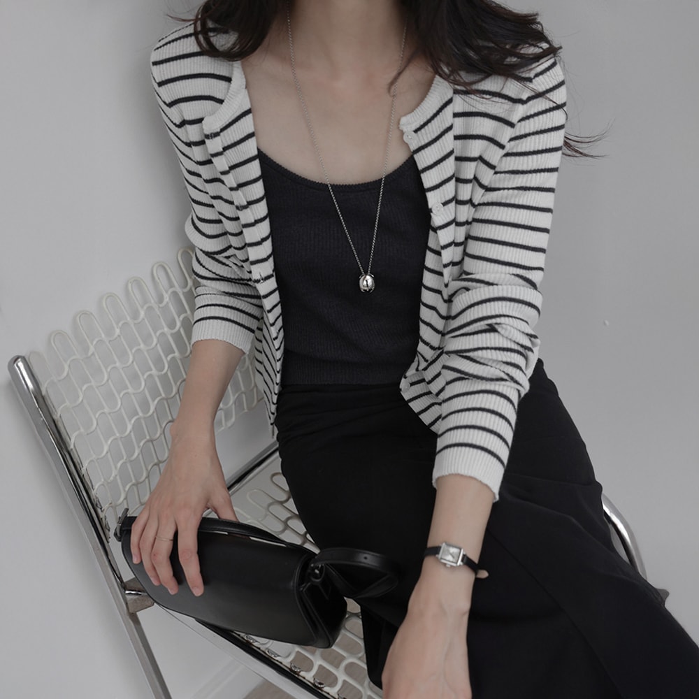 ホリアスリーブレスセットニットカーディガン