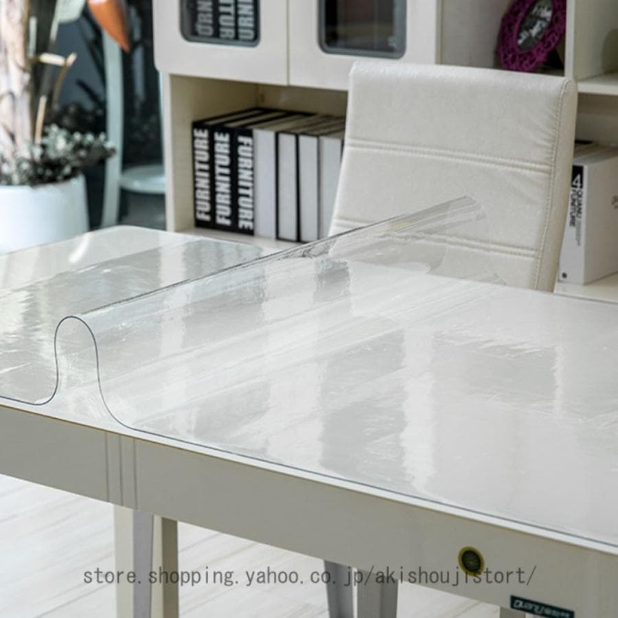 XQH ビニール クリア 透明 テーブルクロス 長方形 傷 汚れ防止1.5mm デスクマット フィルム オーダーカット 厚手 学習机 デスクマット 防水 耐油 撥水