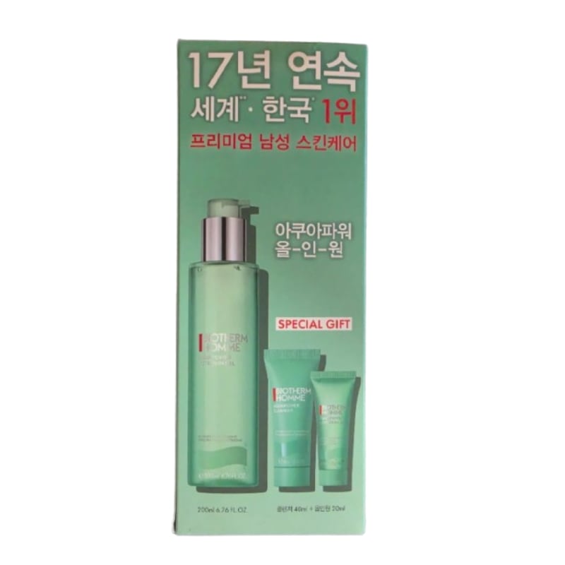 アクアパワーオールインワン 200ml＋クレンザー40ml＋ミニ20ml 企画セット メンズ水分ジェル 化粧水 乳液 美容液 1本ケア 運動後 シャワー後 旅行用