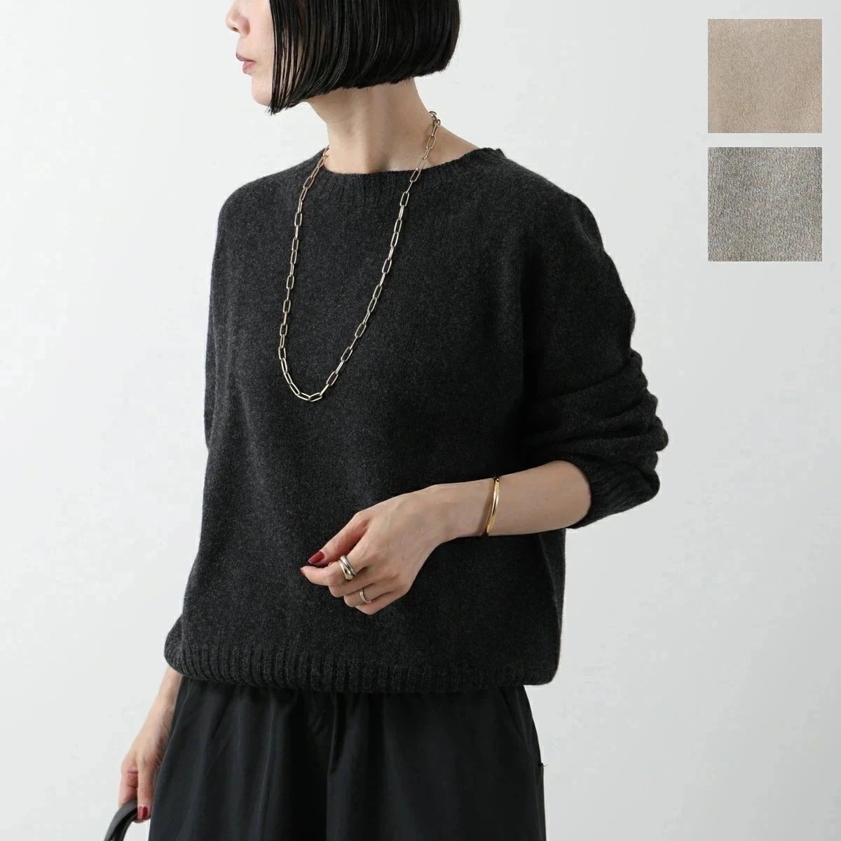 ISLAND TIDES アイランドタイド セーター EY 18399 レディース ニット ウール 長袖 クルーネック カラー3色