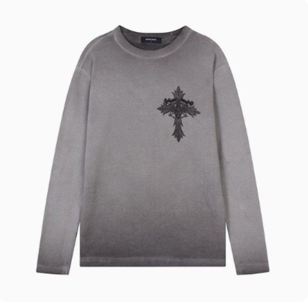 男性ワッフル SIMPLE クロスステッチ Rネック Tシャツ B245TS395P