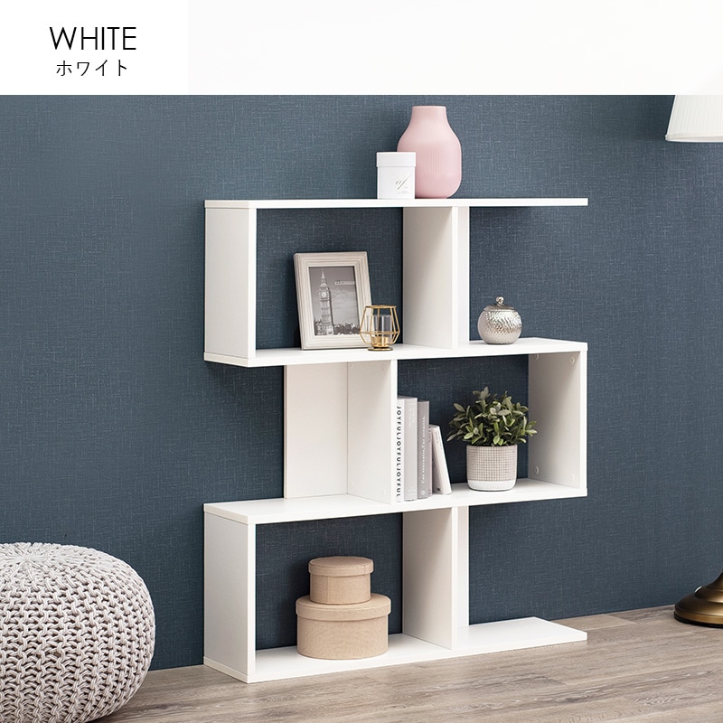 ラック オープンラック ディスプレイラック 幅90 ホワイト 3段 ワイドタイプ 間仕切り デスクラック 飾り棚 壁面収納 リビング収納 A4 書類収納 本棚 シェルフ