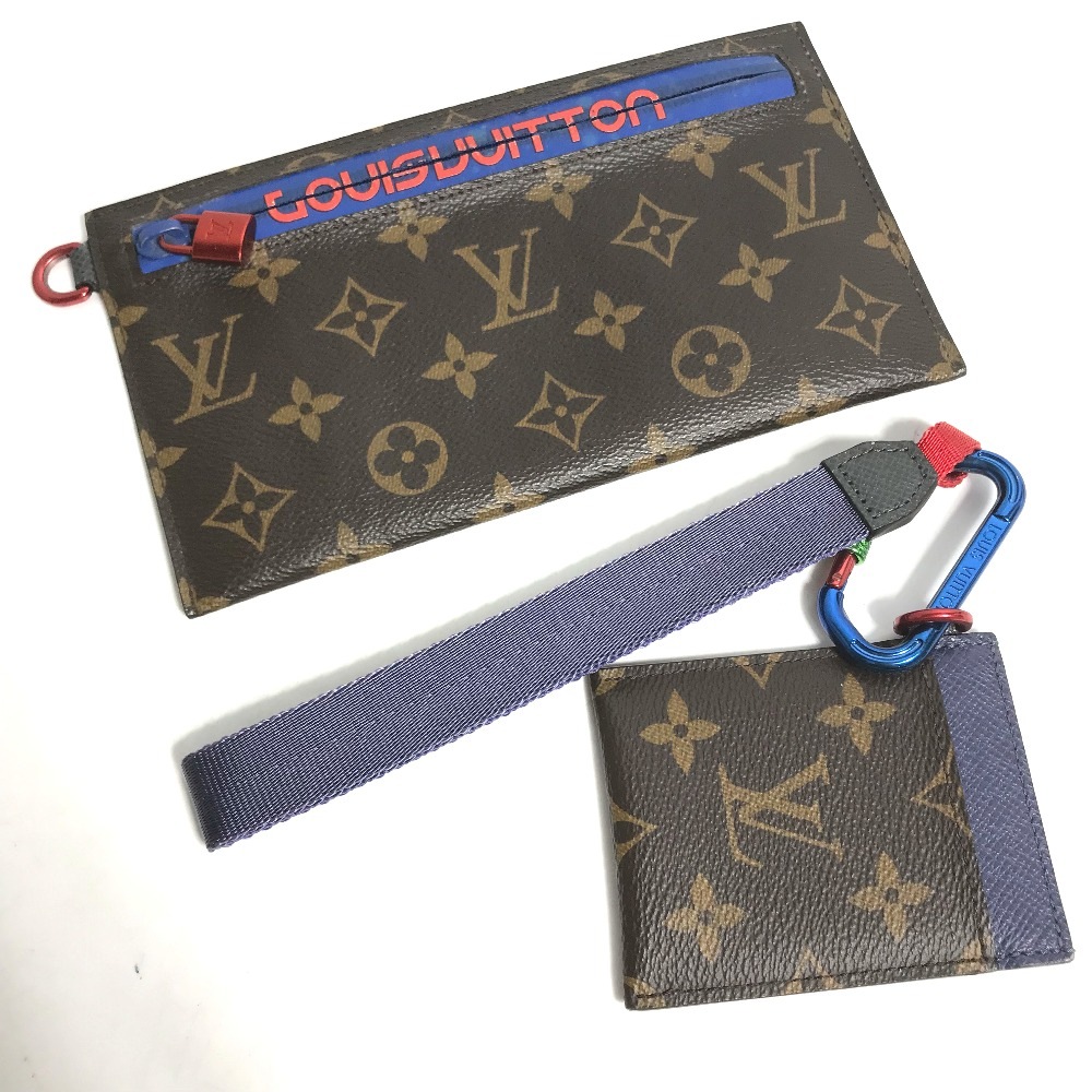 ポーチ M63045 リボンポーチ クラッチバッグ モノグラム パシフィック カードケース付き 財布 カラビナ 長財布 コインケース モノグラムキャンバス ブラウン