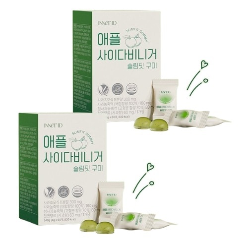 [1+1][Jooahmin×インナーアイディー] アサビアップル サイダービネガー スリムフィット ビーガン 欧米 240g（4gx60個） 7,732円