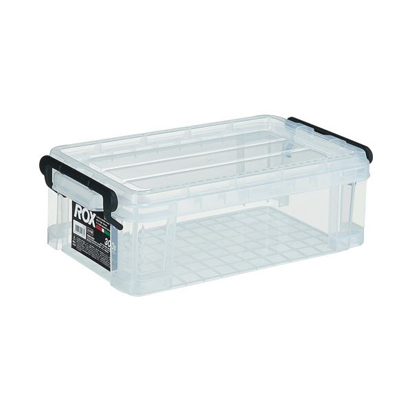 （まとめ） 天馬 ロックス300S W200×D350×H110mm クリア 1個 (×5セット)