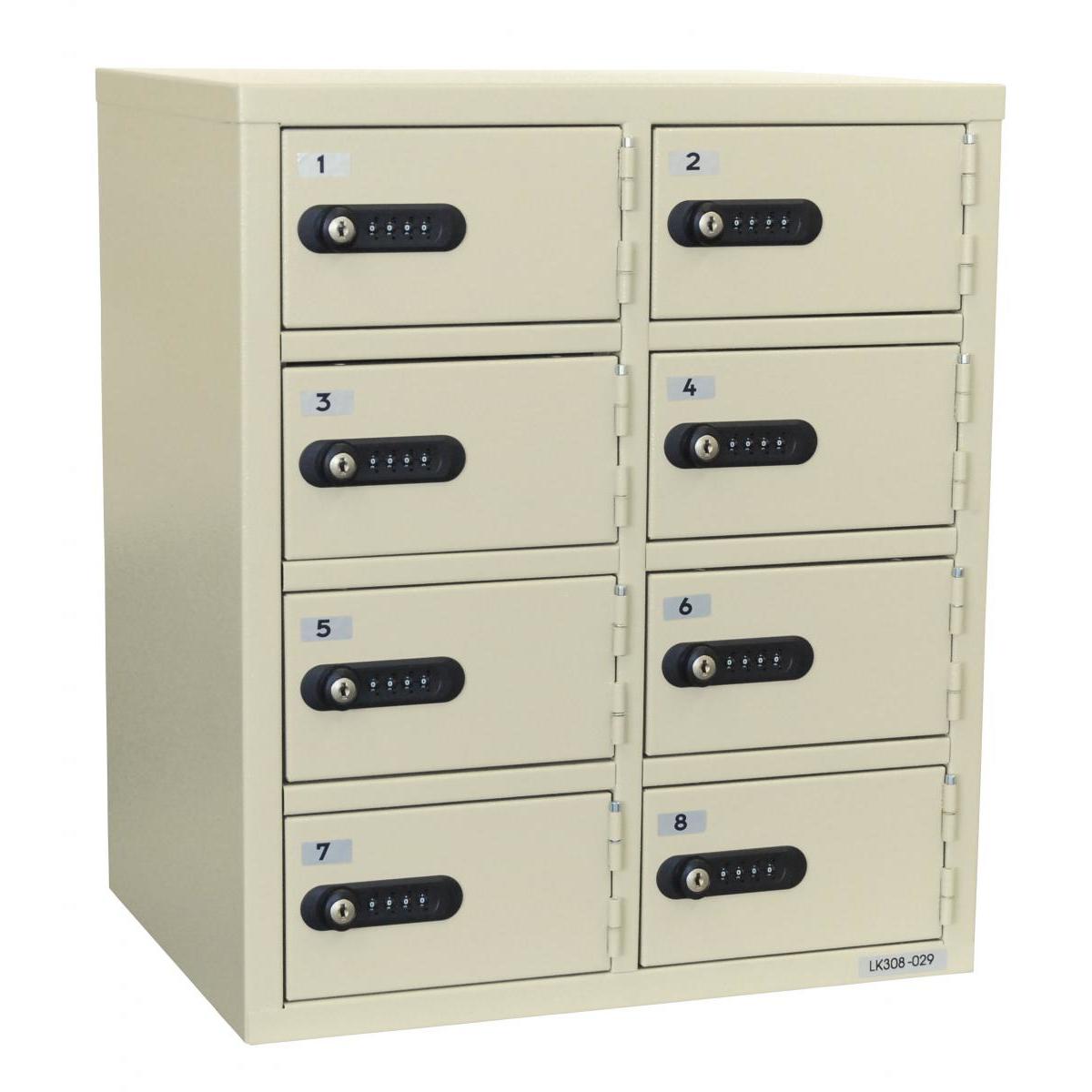 【I】【メーカー直／時間指定不可】【代引き不可】ＥＩＫＯ　貴重品ロッカー　２列４段　８人用　ＬＫ－３０８