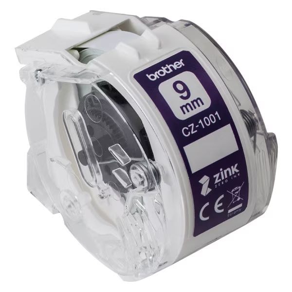 （まとめ買い）感熱フルカラーラベルプリンター用ロールカセット 幅9mmx長さ5m CZ-1001 [x3]