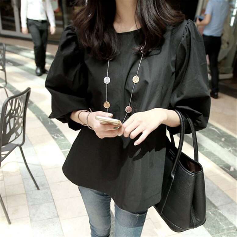 2color レディース バルーンスリーブブラウス トップス Tシャツ シャツ ブラウス チュニック