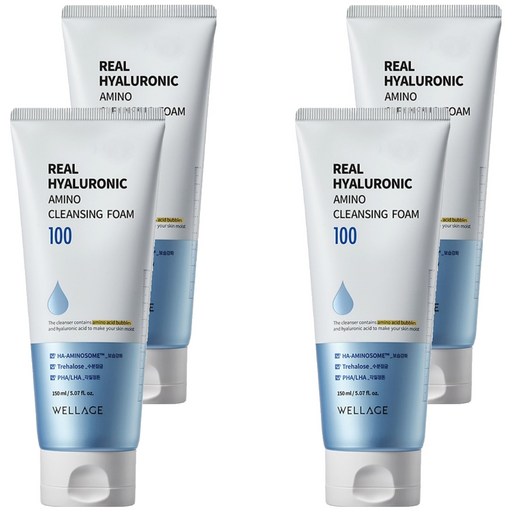 リアルヒアルロニックアミノクレンジングフォーム 150ml 4個 低刺激 洗顔料