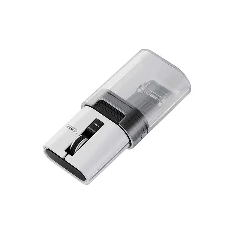 ワイヤレスマウス Bluetooth 3ボタン IR LED 静音 キャップクリップ PS5 ホワイト