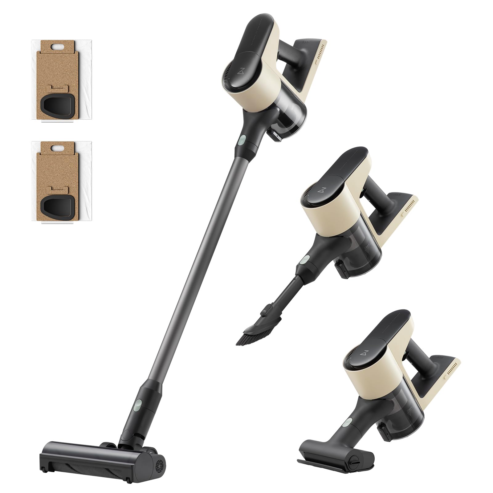 コードレス掃除機 roborock(ロボロック) H5スティッククリーナー 158AWリアル吸引力 超軽量デザイン 吸引力自動調整 補助輪付き 5重濾過 サイクロン式＆紙バッグ式対応 掃除機 60分間