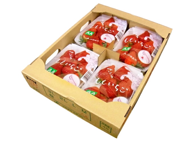 お届け日指定可能 徳島県/佐那河内産 =さくらももいちご= 秀品2L/大粒AA 4パック入り 幻のいちご