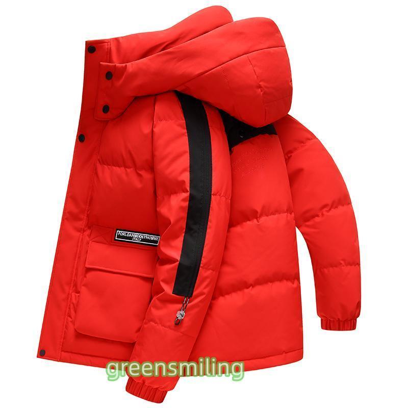 ダウンジャケット メンズ 赤 おしゃれ 防寒着 メンズ ダウン アウター メンズ コート メンズ アウター 冬 暖かい