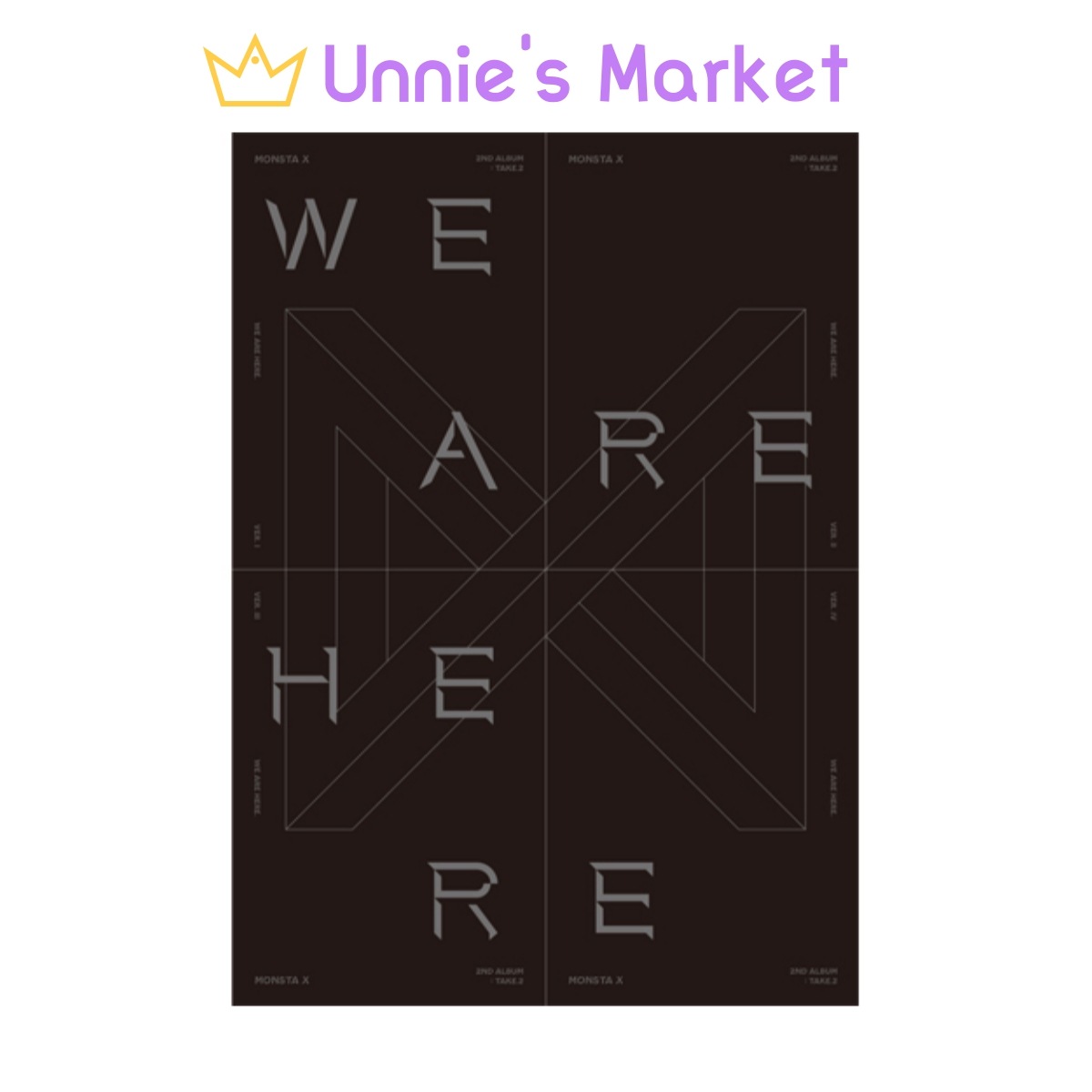 MONSTA X 2nd Album [WE ARE HERE] + Free Photocard(fan-made) 1EA