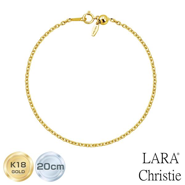 ブレスレット メンズ 丸小豆0.45φ 幅 約 1.5mm K18 18金 ゴールド 最長20cm 重量 約 2.06g 長さ調整可能 スライド LCC