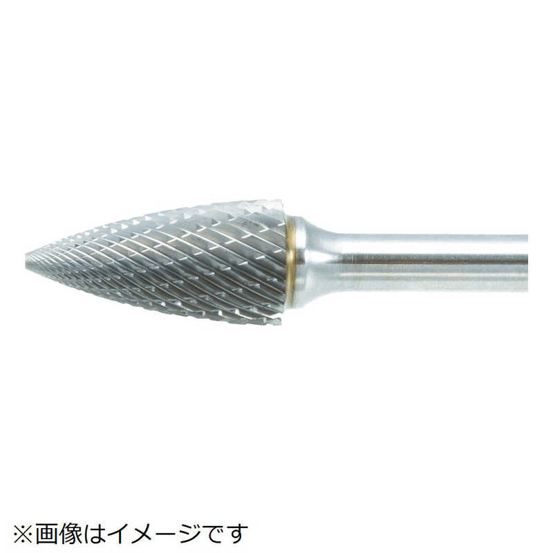 トラスコ中山　超硬バー トンガリ型 Φ12.7X刃長25X軸6 ロング シングル　TB4C127SL150