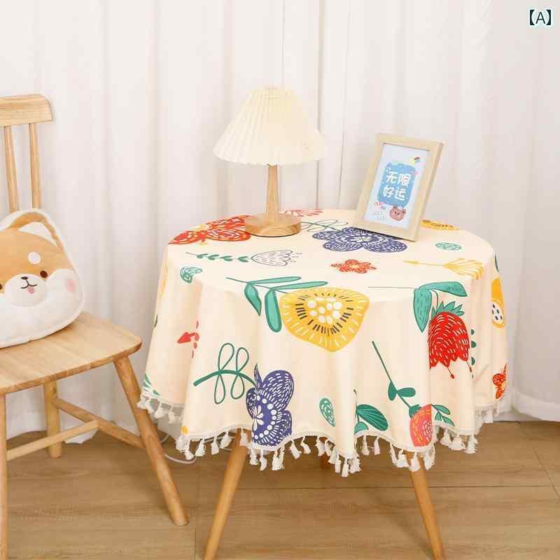 テーブルクロス おしゃれ インテリア ティー コーヒー カバー 家庭 レストラン カフェ 喫茶店 ダイニング 生地 綿 リネン 長方形 厚手 円形