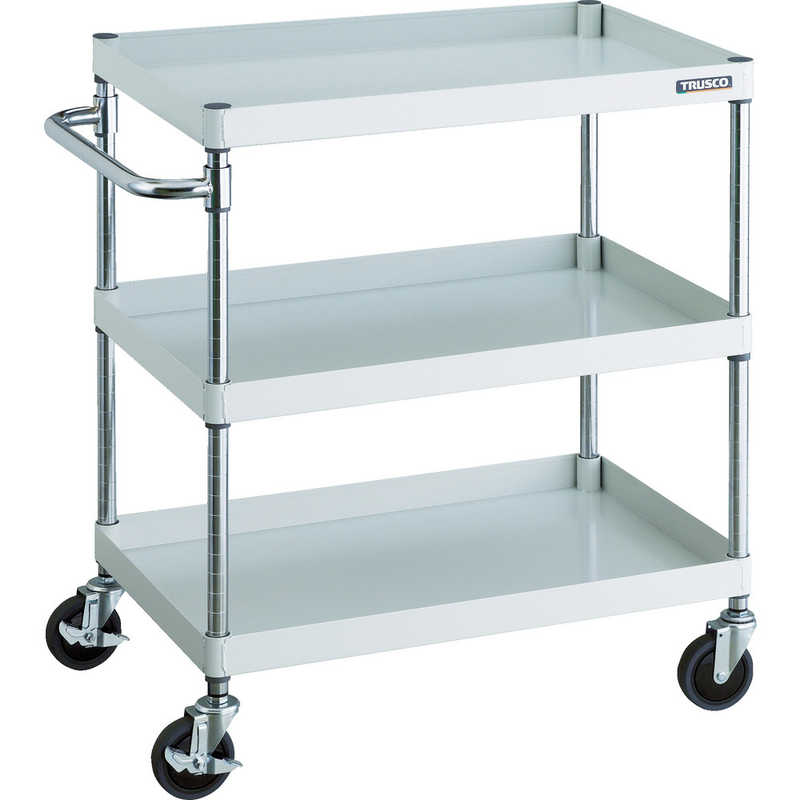 トラスコ中山　フェニックスワゴン 750×500×H880 3段 W色　PEW973W