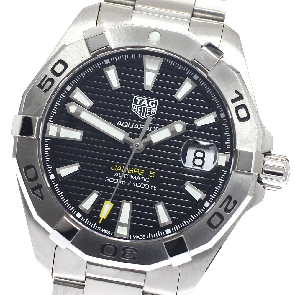 タグホイヤー TAG HEUER WBD2110-0 アクアレーサー キャリバー5 デイト 自動巻き メンズ 良品 保証書付き_949252【中古】